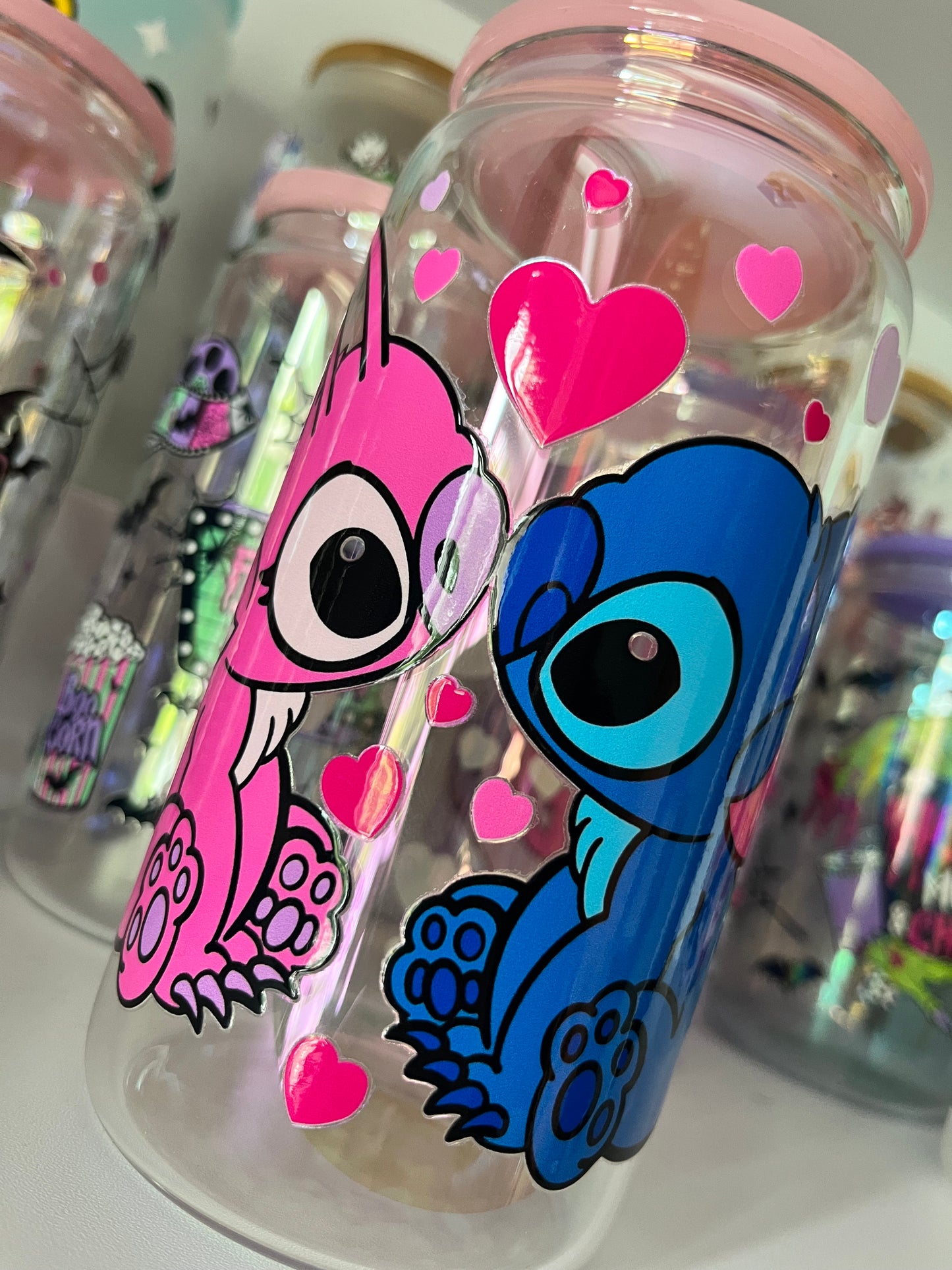 Stitch & Angel Glass Cup