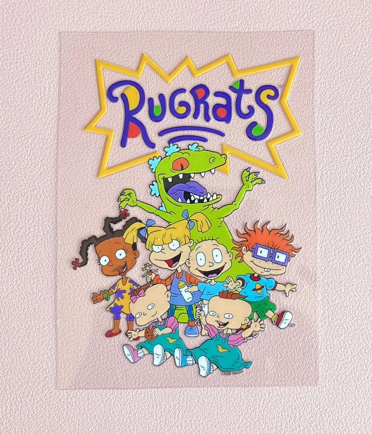 Rugrats Decal Glass Cup With Straw