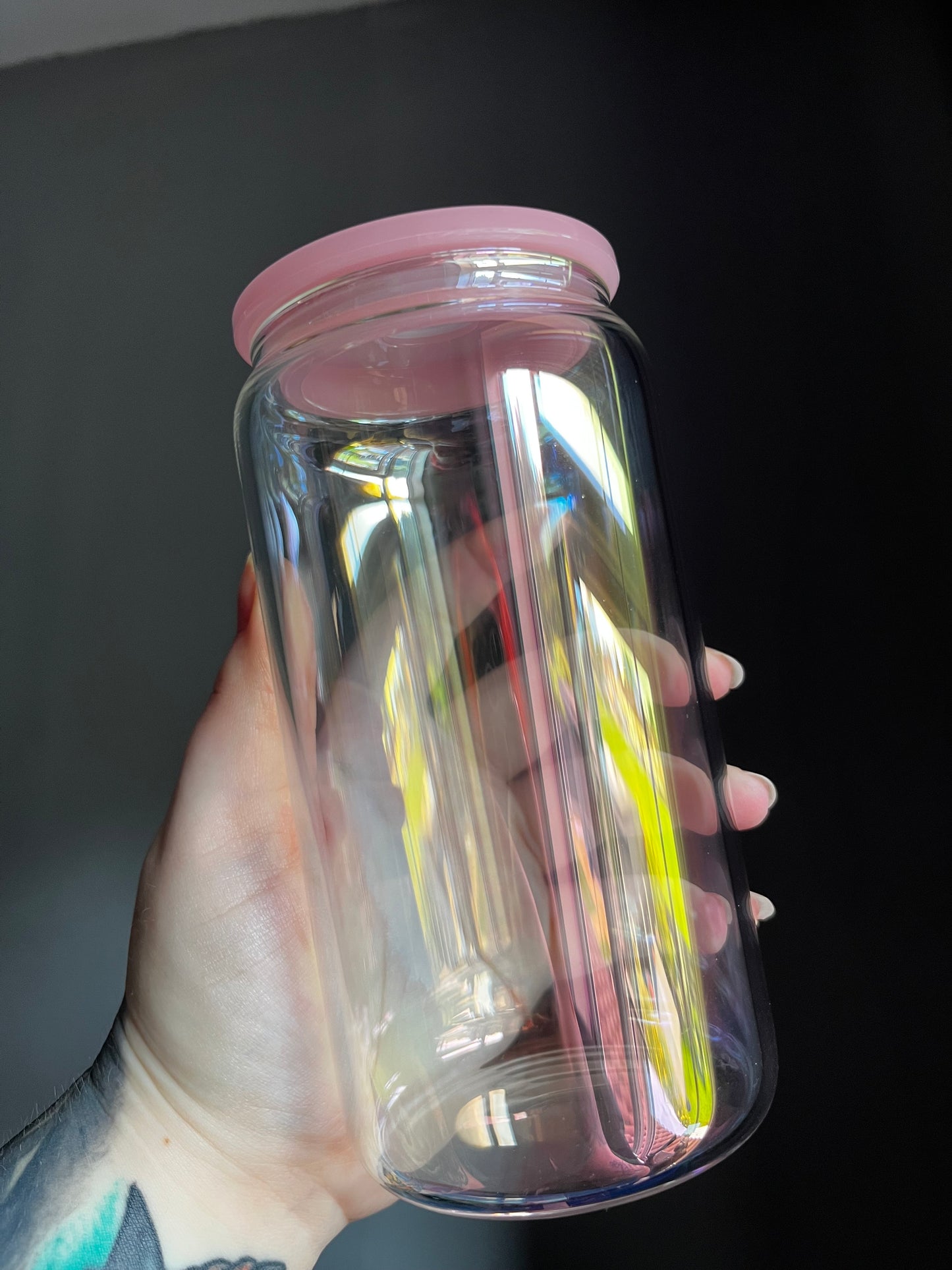 Kuromi Glass Cup With Straw