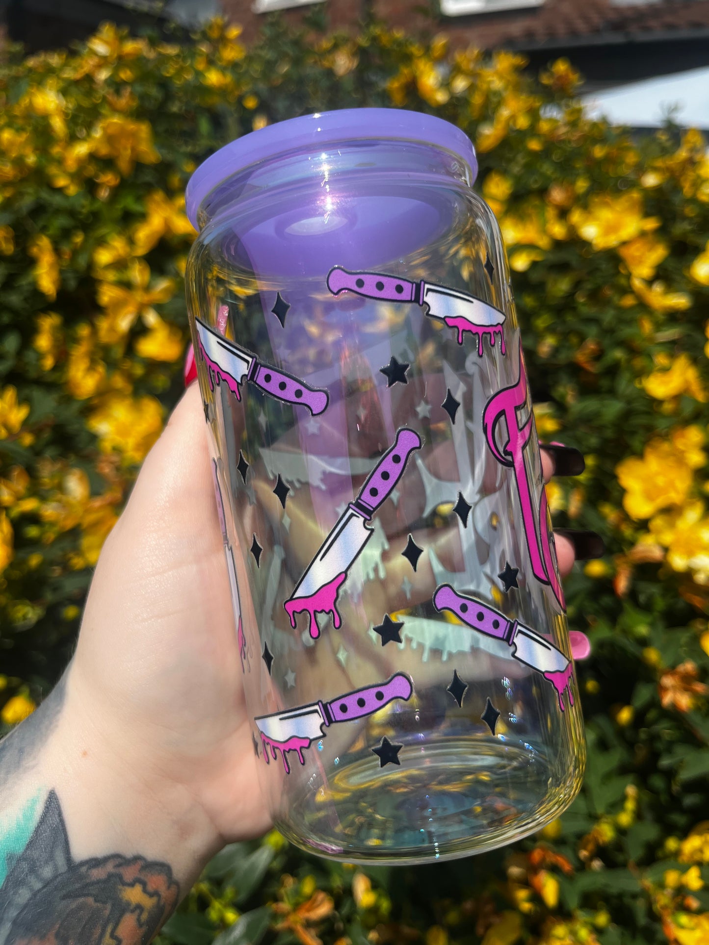 Final Girl Libbey Glass Cup With Straw