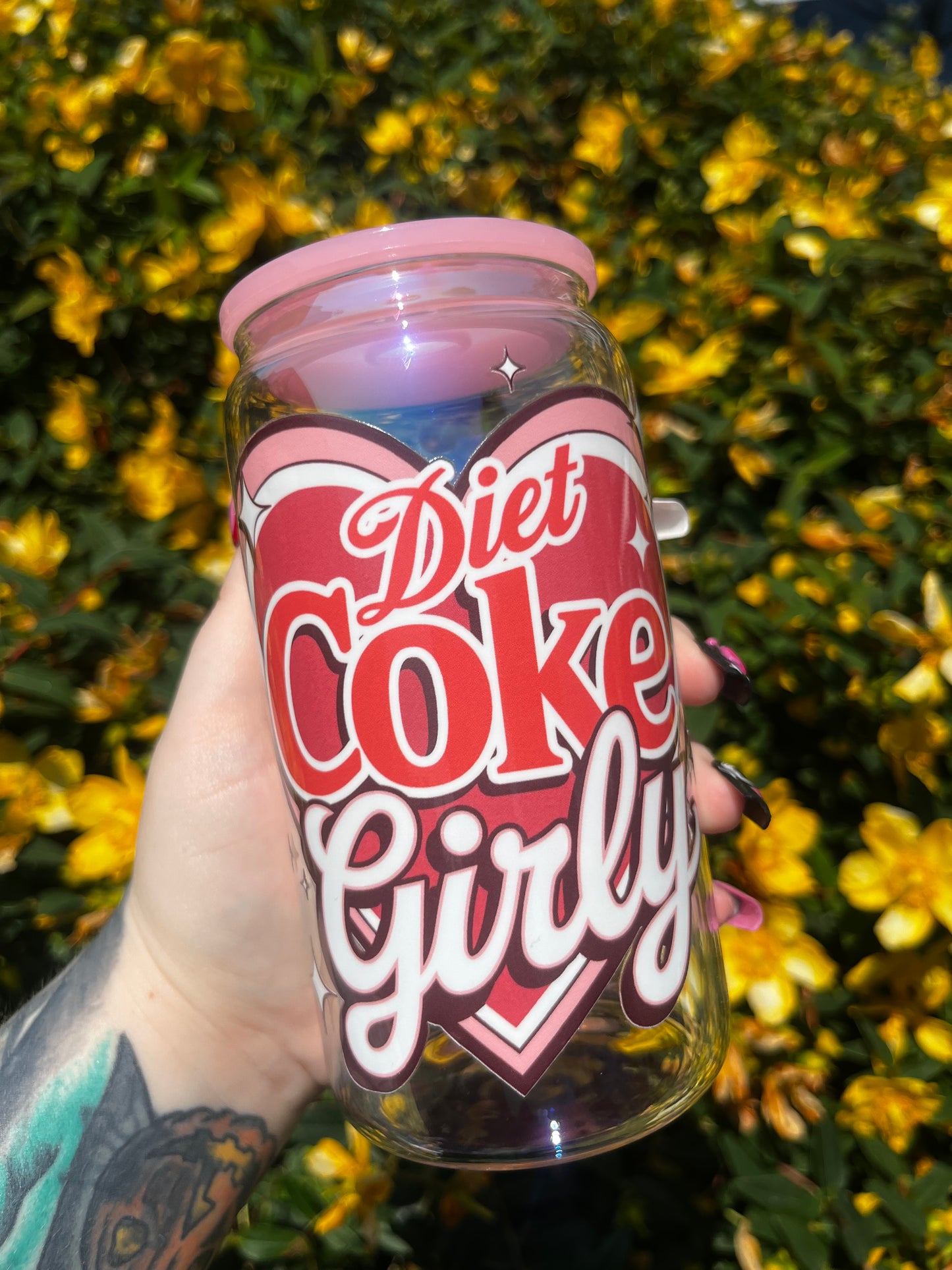 Diet Coke Girly Libbey Glass Cup