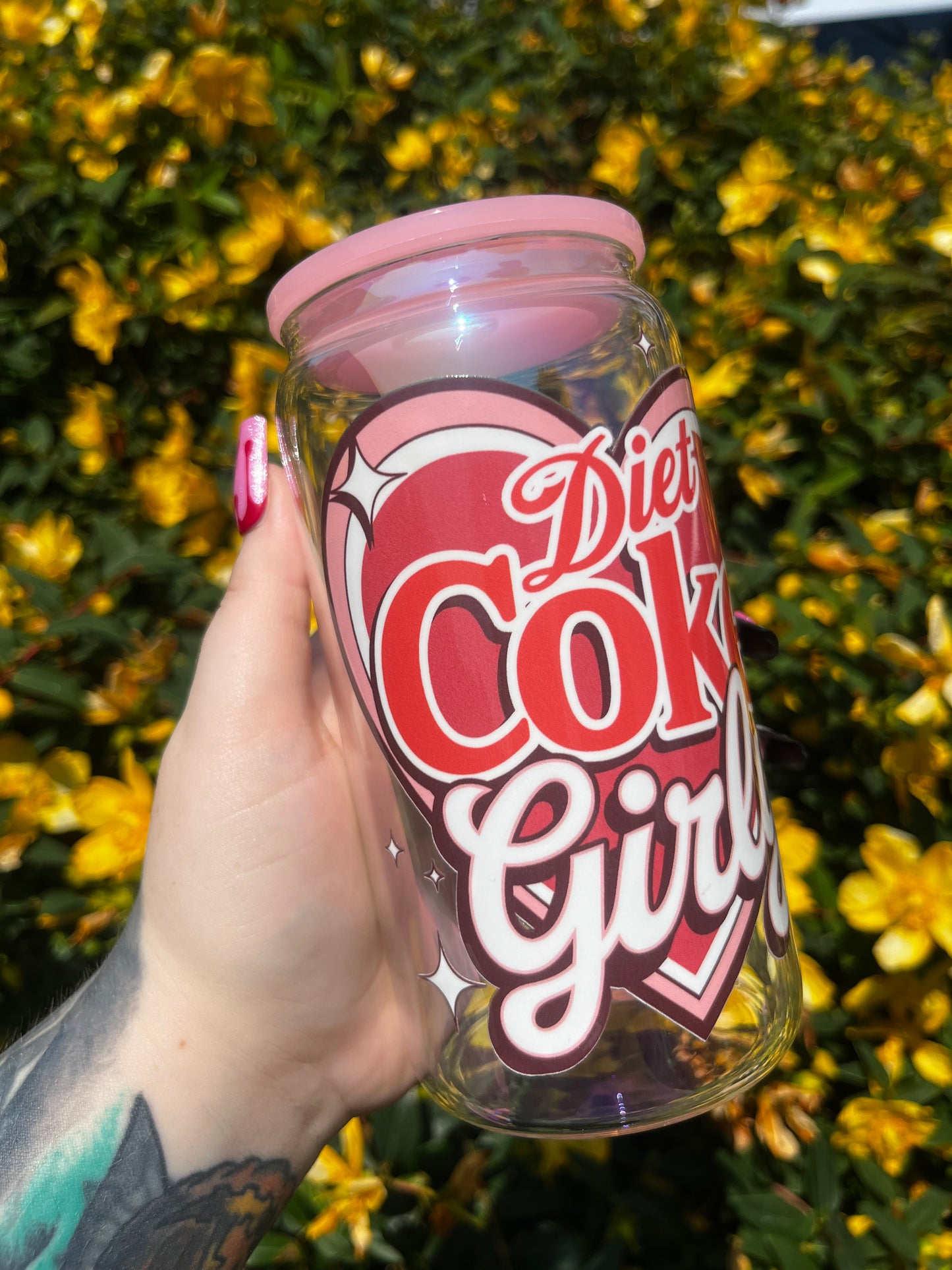 Diet Coke Girly Libbey Glass Cup