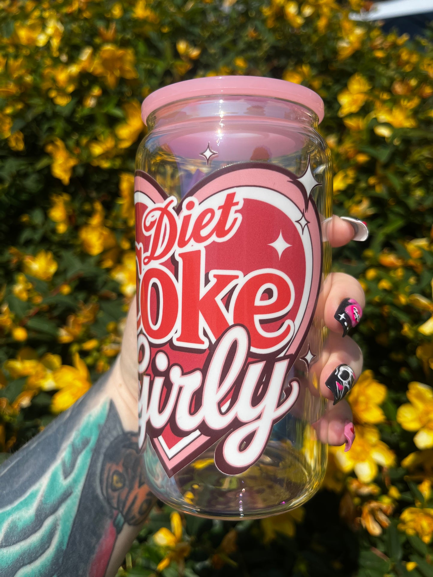 Diet Coke Girly Libbey Glass Cup