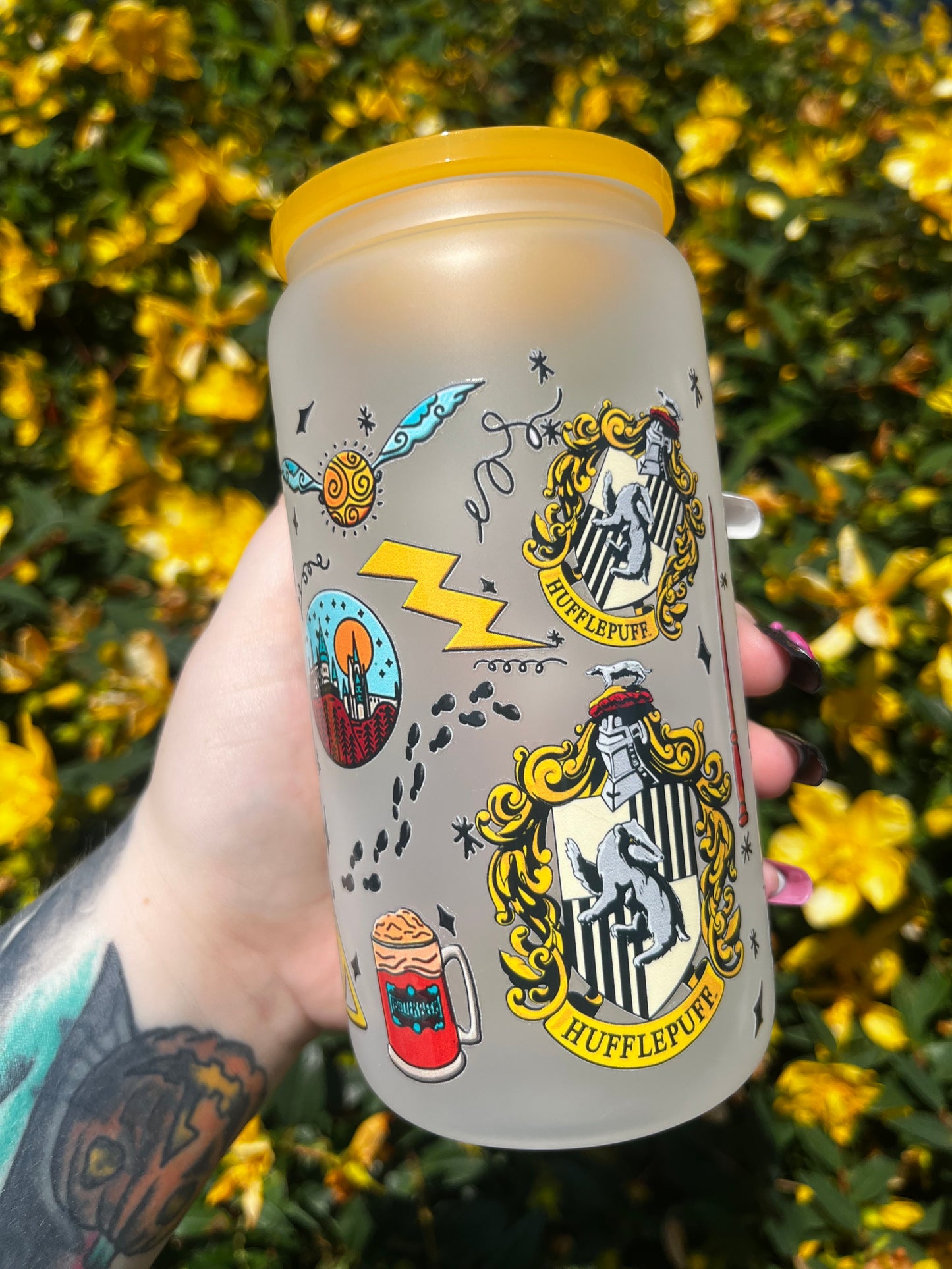 Hufflepuff Harry Potter Libbey Glass Cup