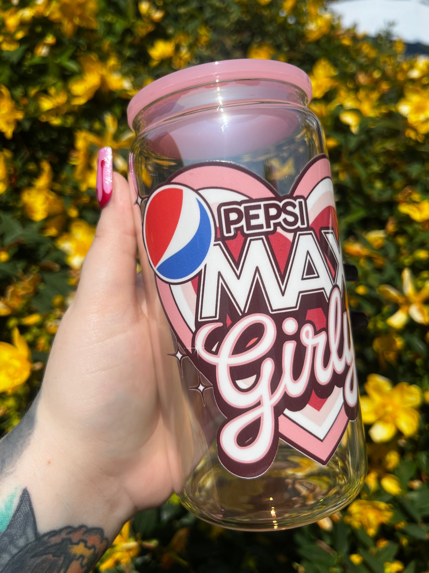 Pepsi Max Girly Libbey Glass Cup