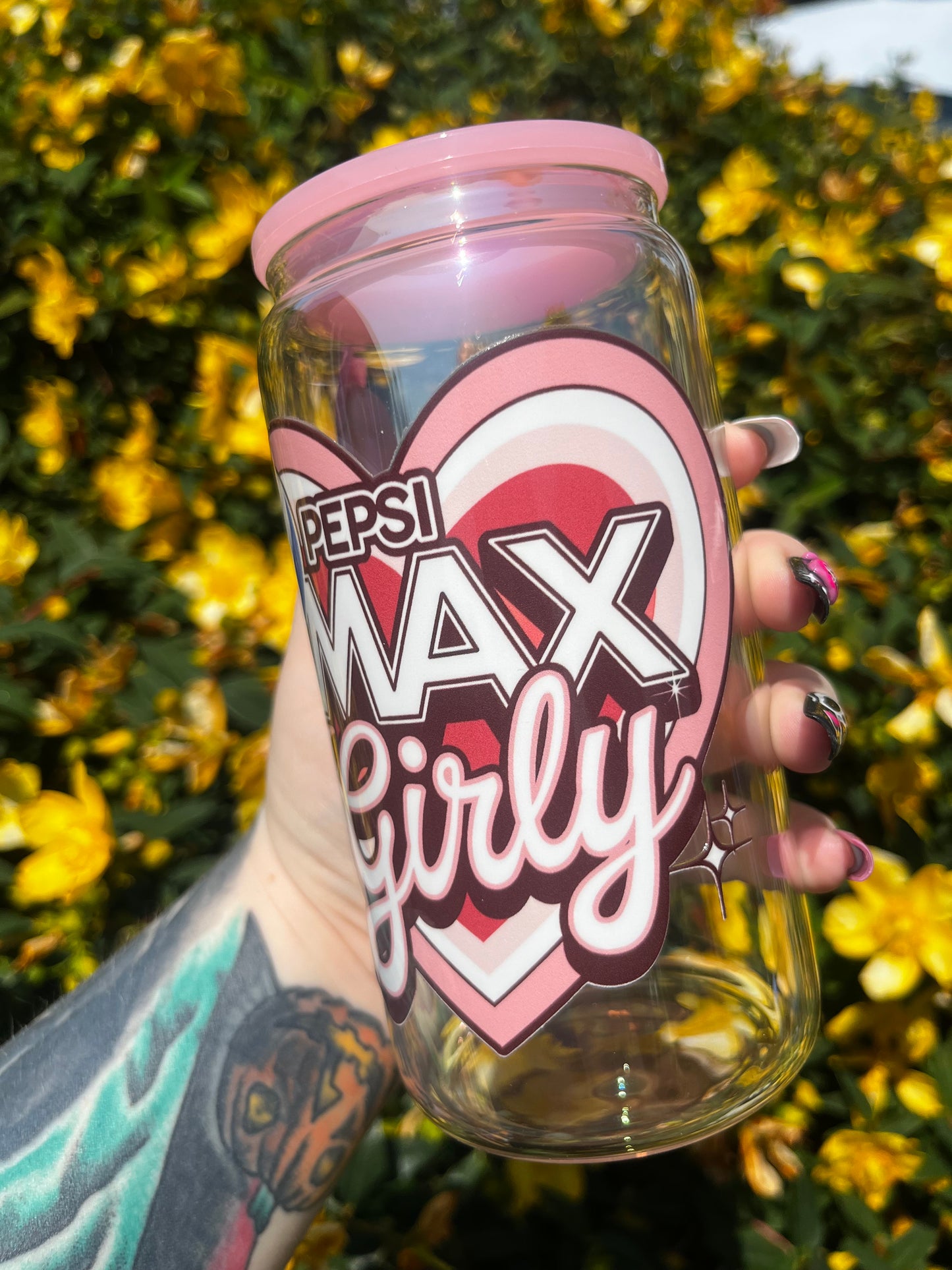 Pepsi Max Girly Libbey Glass Cup