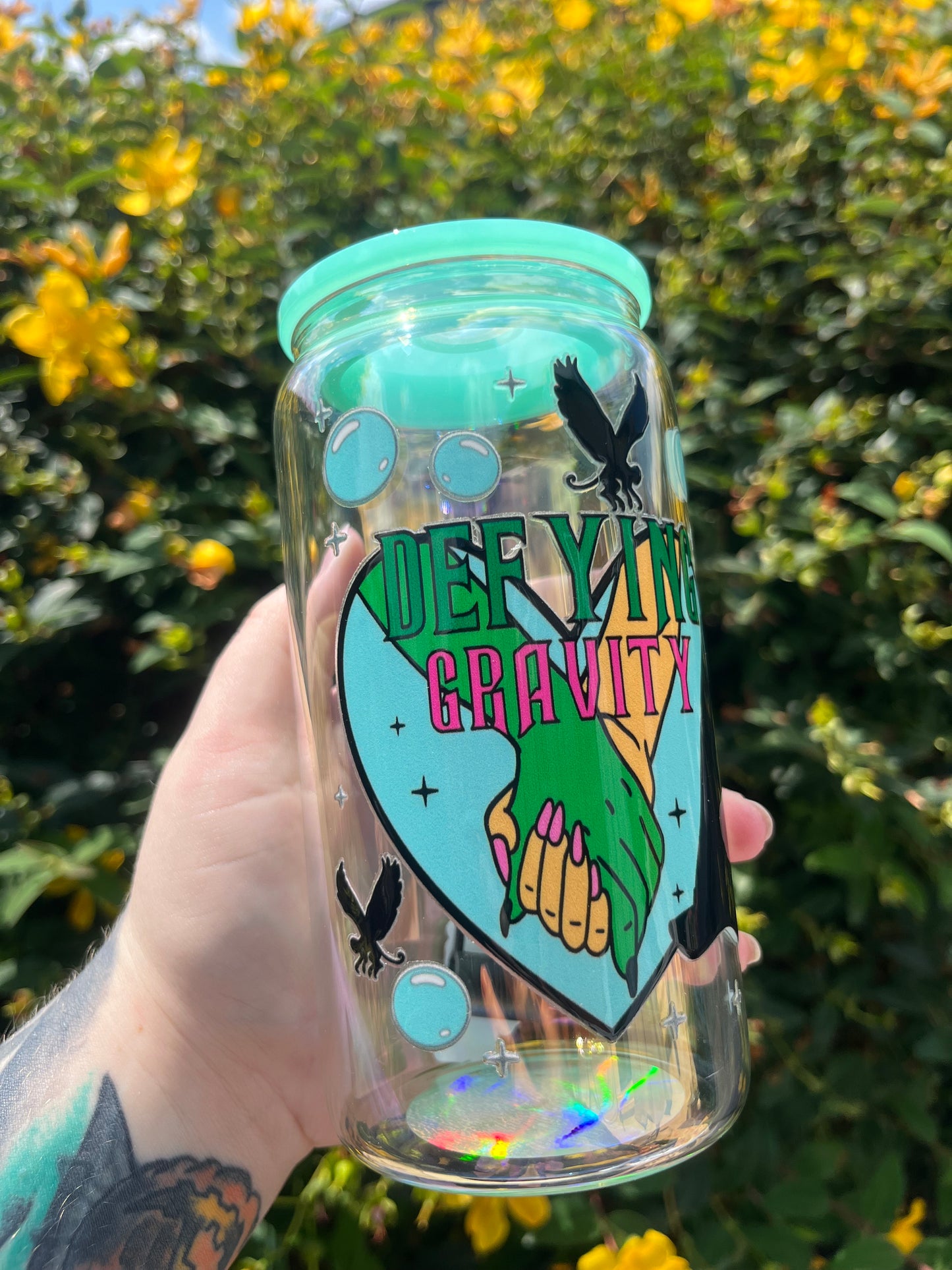 Two Sides of Oz Glass Cup