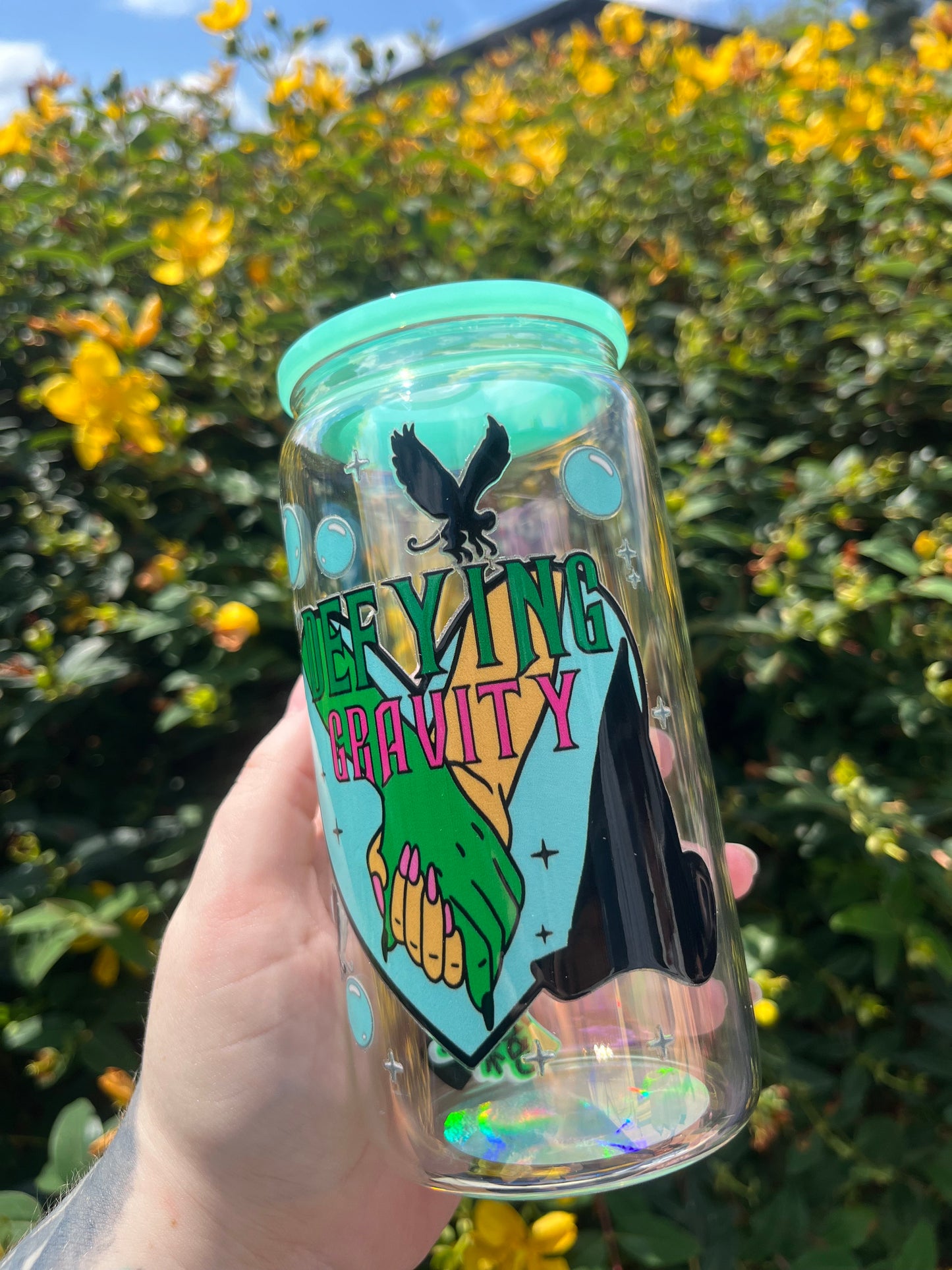 Two Sides of Oz Glass Cup