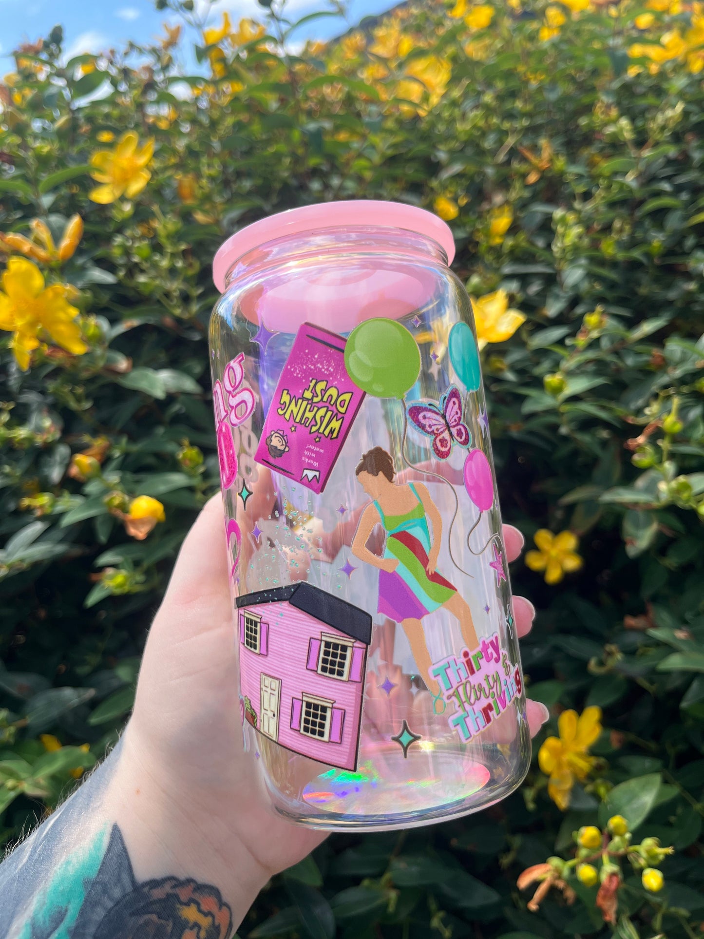 Thirty, Flirty, and Fabulous Glass Cup