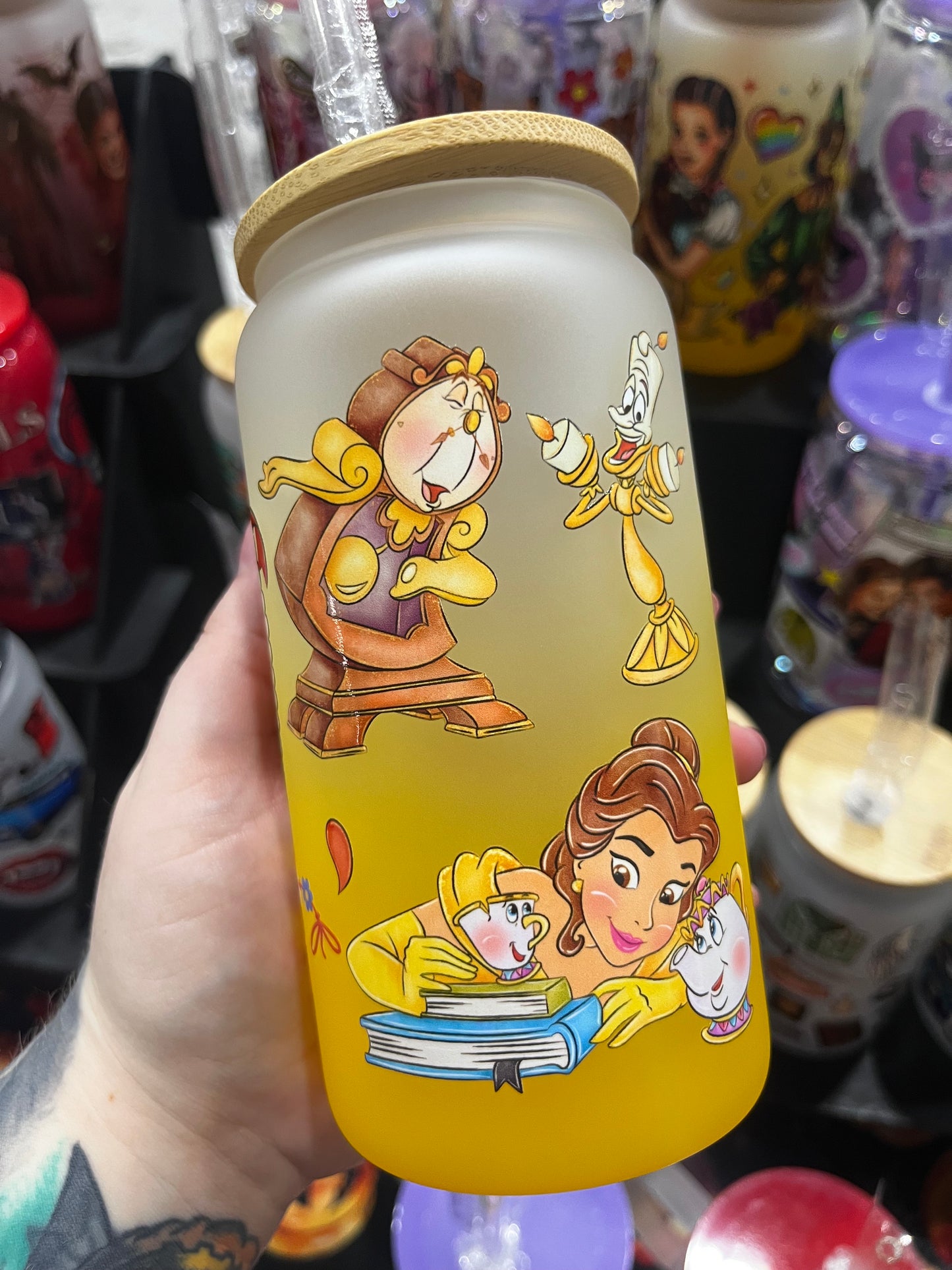 A Tale as Old as Time Glass Cup