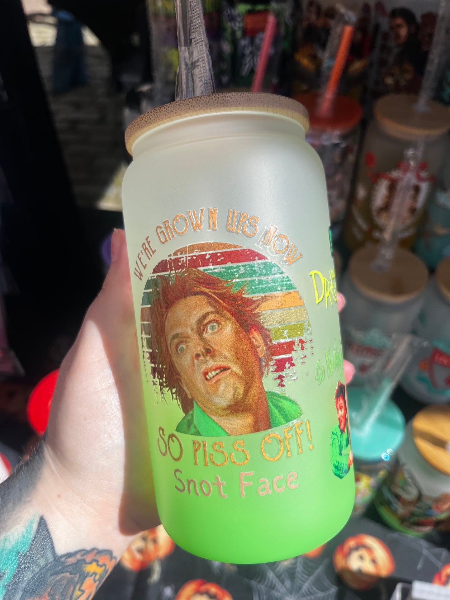 Drop Dead Fred Glass Cup