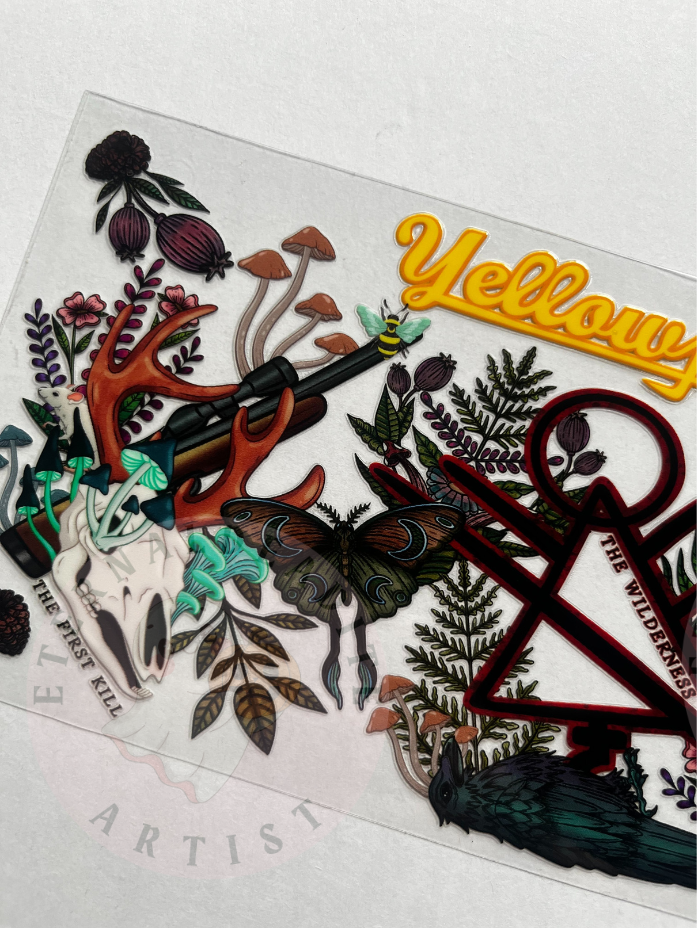 Yellowjackets Wrap Glass Cup