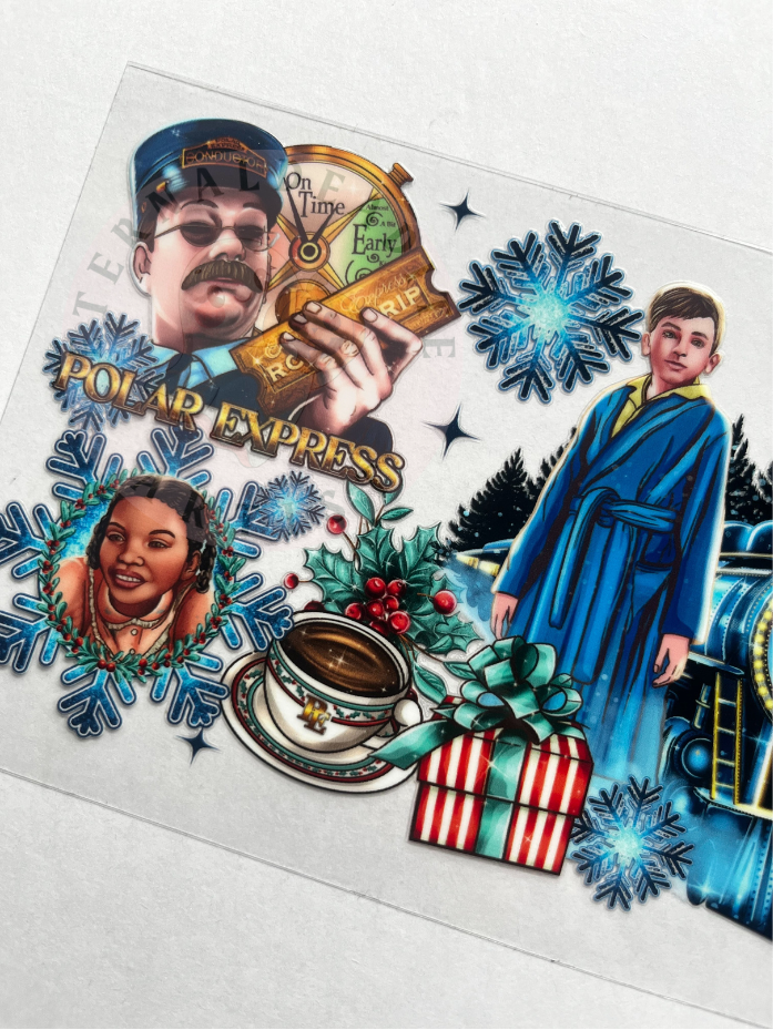 Polar Express Glass Cup Wrap