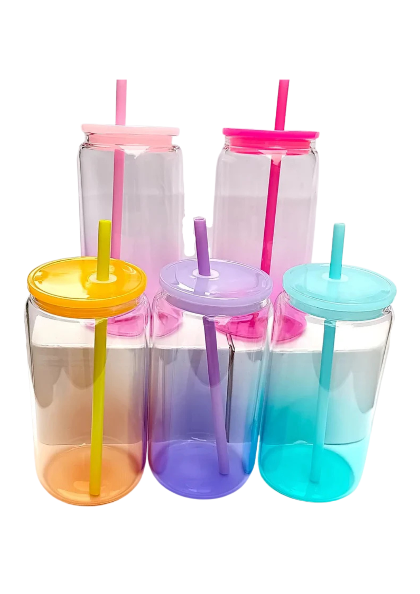 Glass Coloured Cups