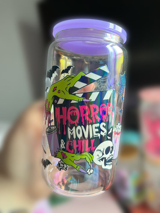 Horror Movies & Chill Glass Cup Preorder