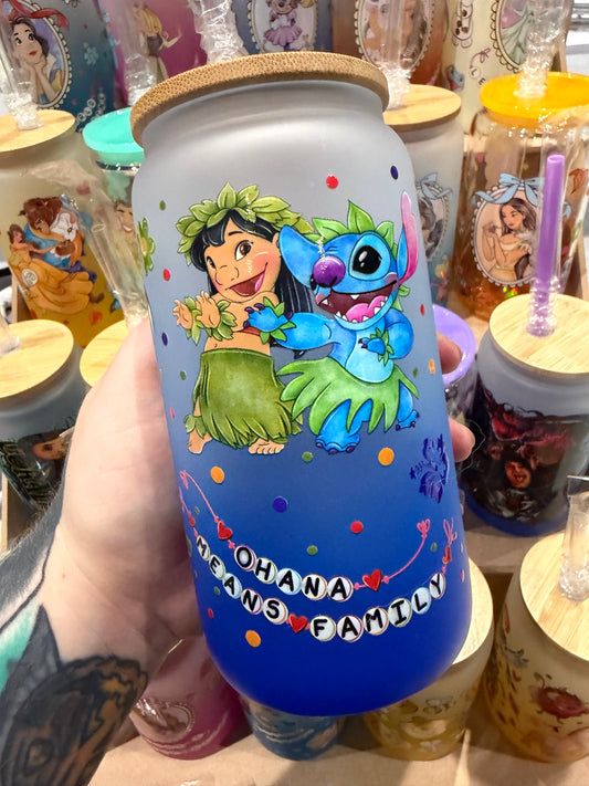 Stitch & Lilo Glass Cup