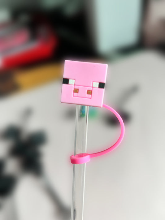 Minecraft Pig Straw Toppers