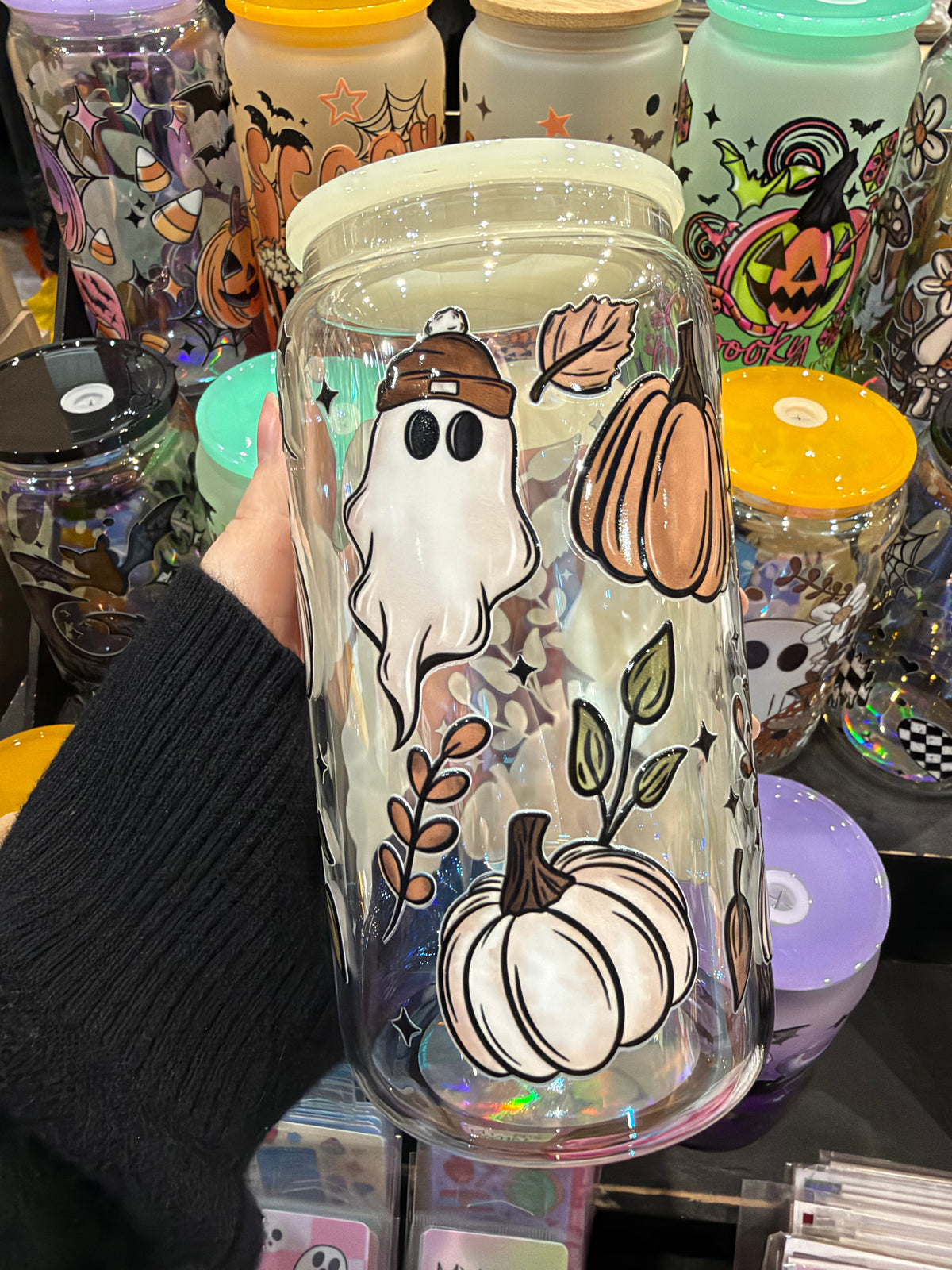 Hello Autumn Glass Cup