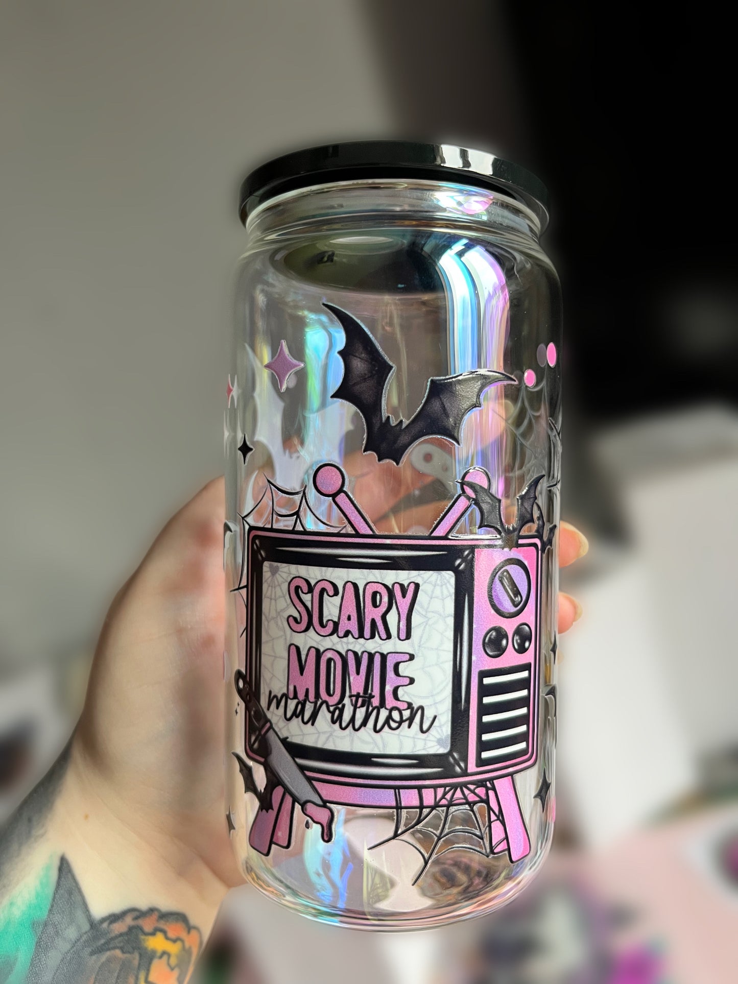Scary Movie Marathon Glass Cup - Preorder