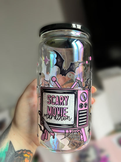 Scary Movie Marathon Glass Cup - Preorder