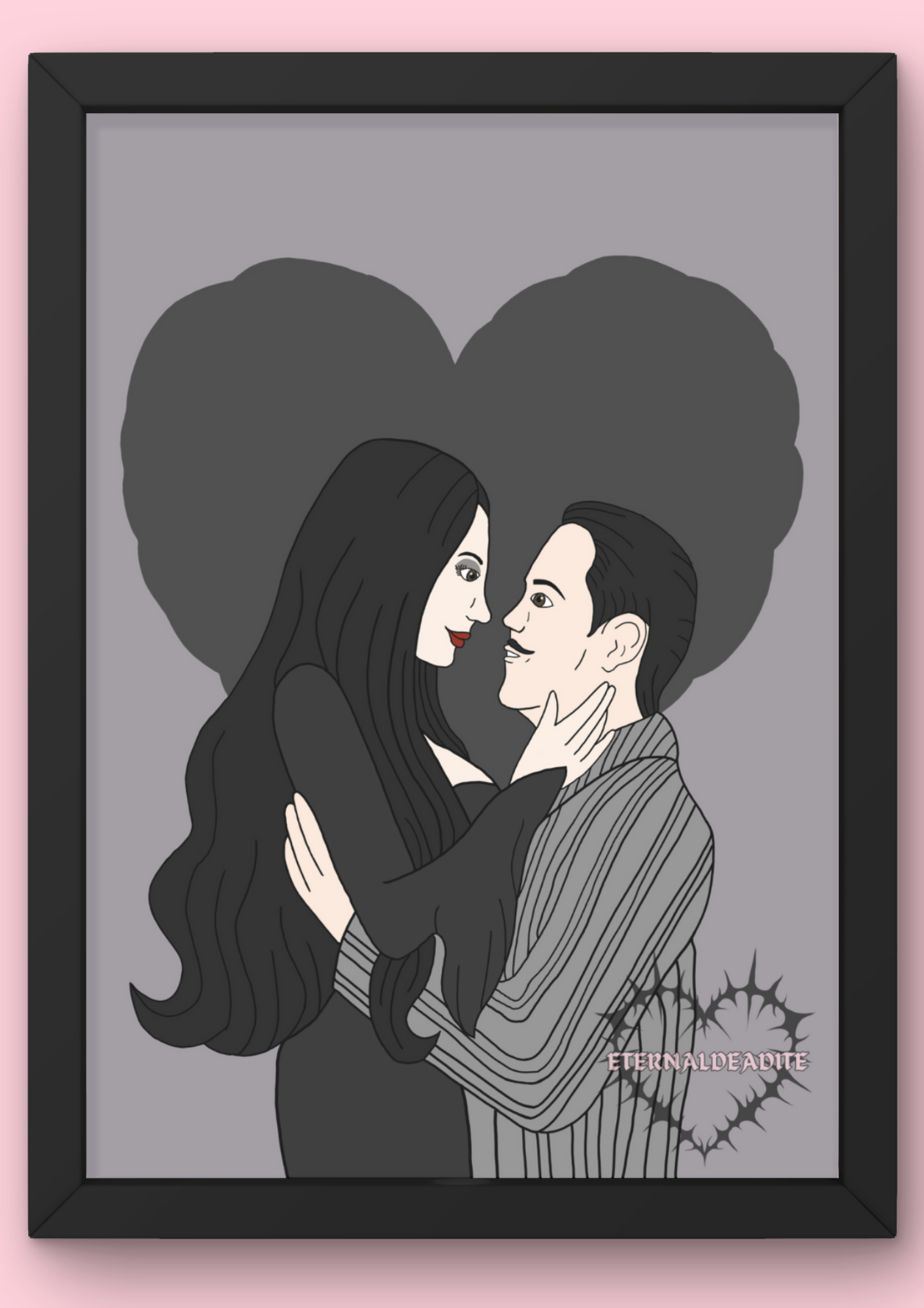 Morticia & Gomez Addams Print