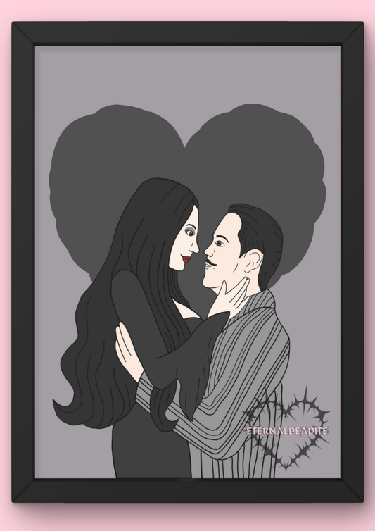 Morticia & Gomez Addams Print