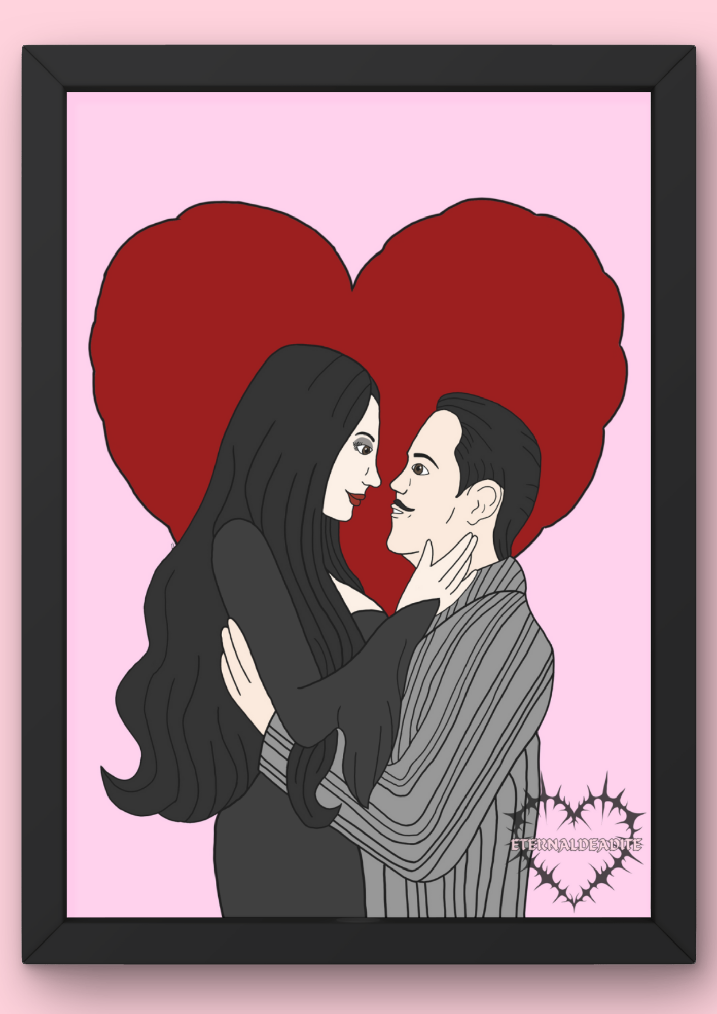 Morticia & Gomez Addams Print