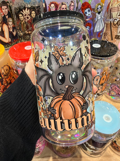 Batty Autumn Glass Cup