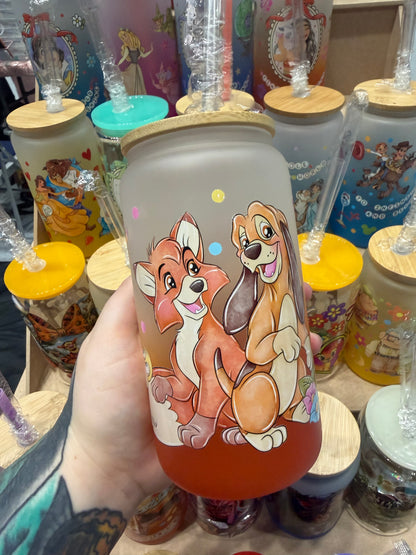 Fox & Hound Glass Cup