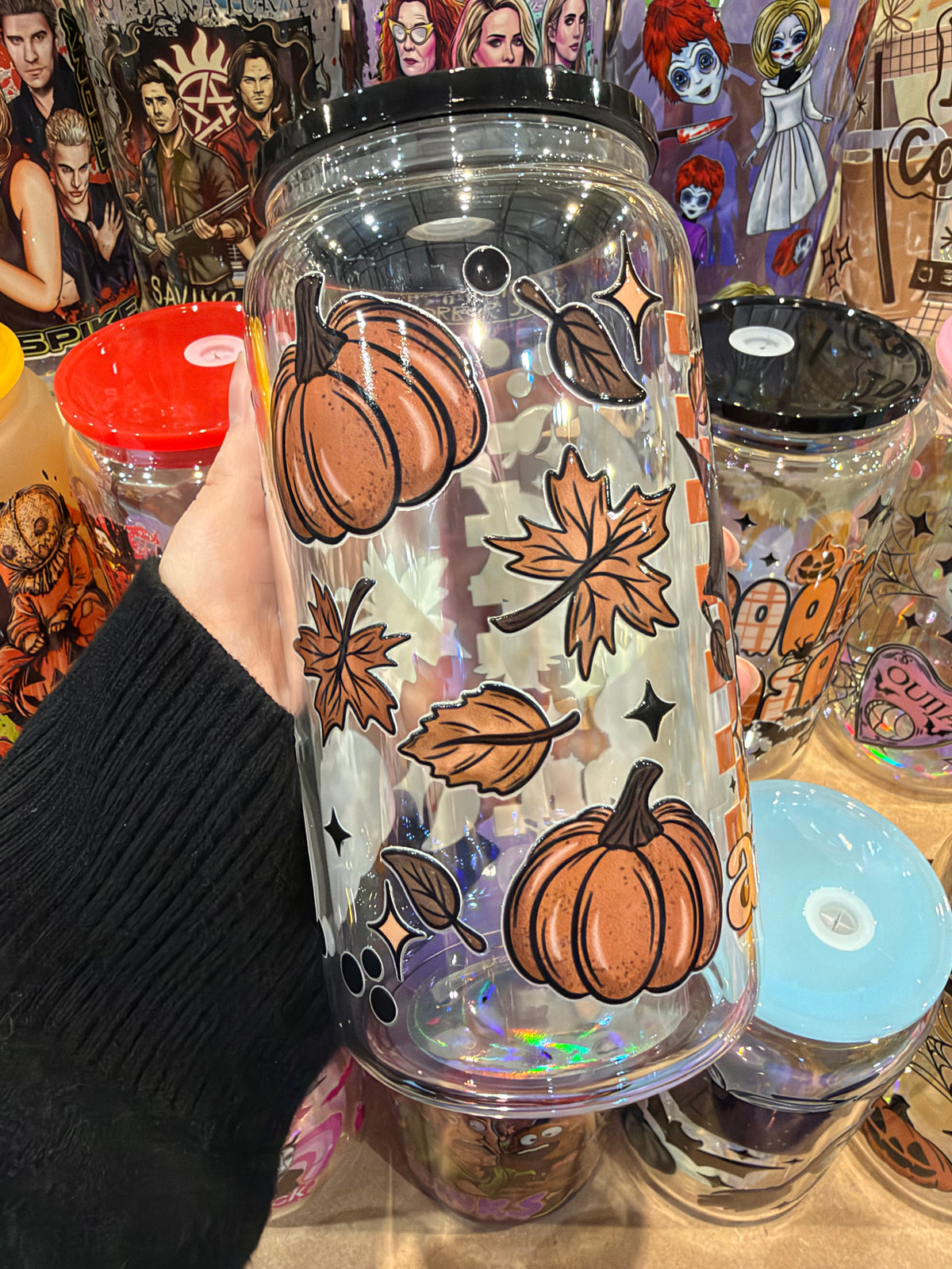 Batty Autumn Glass Cup