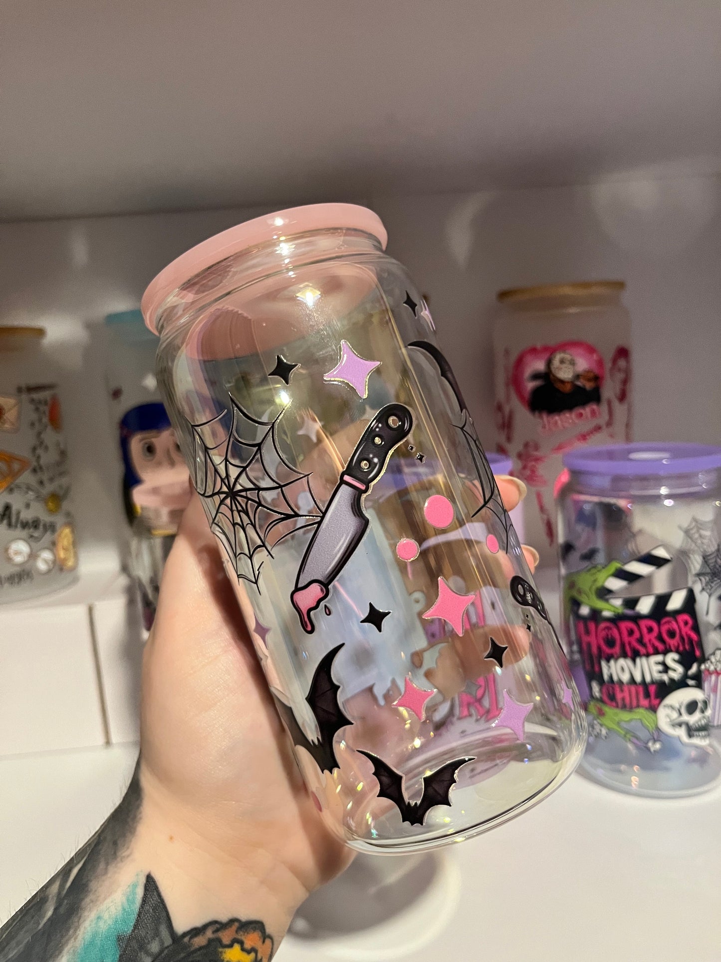 Scary Movie Marathon Glass Cup - Preorder