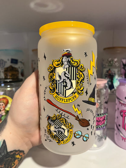 Hufflepuff Harry Potter Glass Cup - Preorder