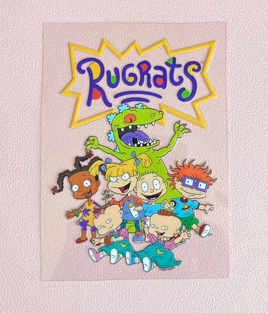 Rugrats Decal Glass Cup With Straw