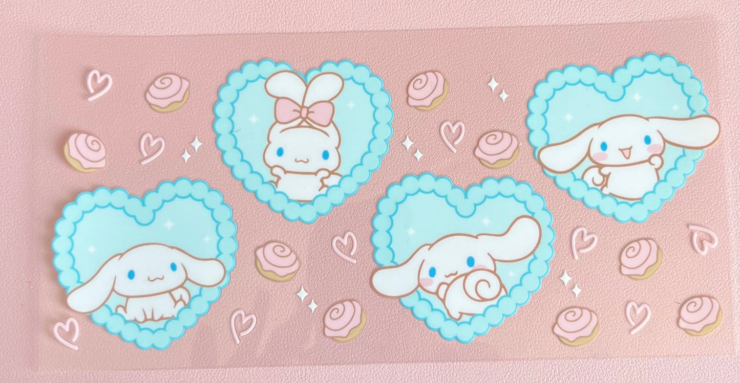 Cinnamoroll Glass Cup With Straw & Blue Lid