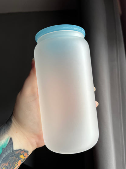 Rugrats Decal Glass Cup With Straw