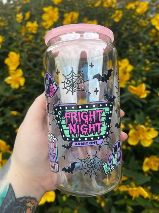 Fright Night Libbey Glass Cup With Straw