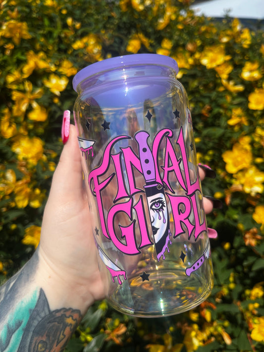 Final Girl Libbey Glass Cup With Straw