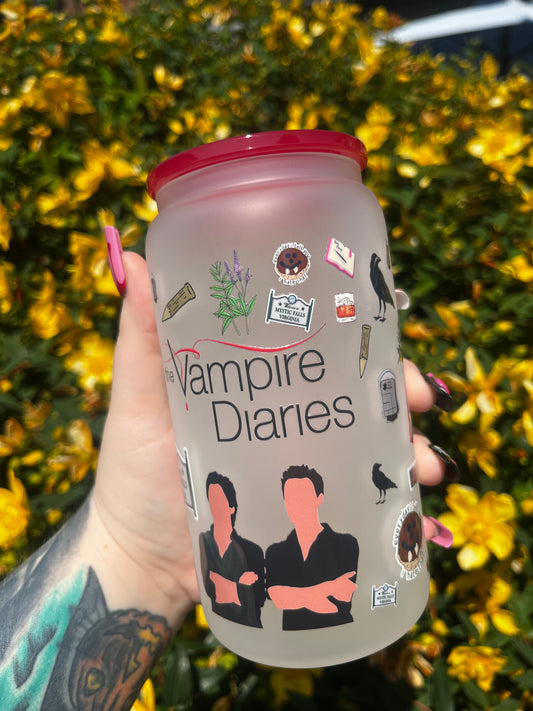 TVD Libbey Glass Cup With Straw