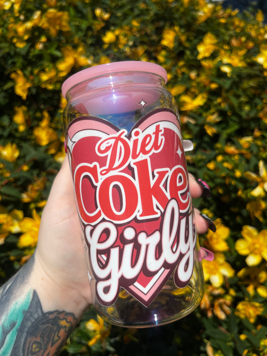 Diet Coke Girly Libbey Glass Cup