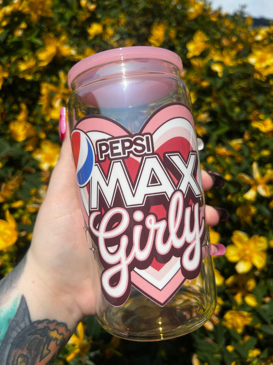 Pepsi Max Girly Libbey Glass Cup