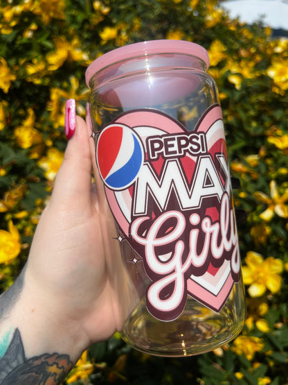 Pepsi Max Girly Libbey Glass Cup