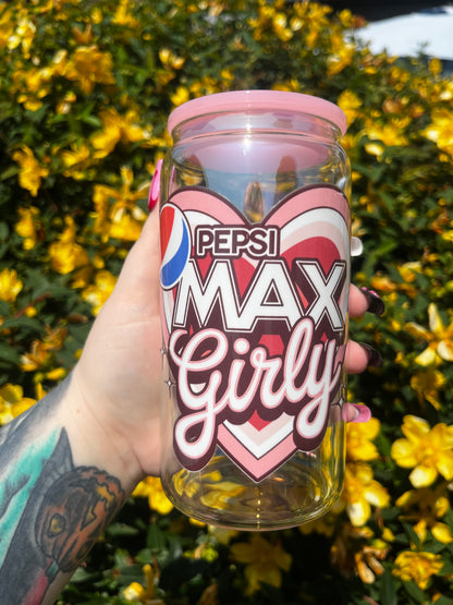 Pepsi Max Girly Libbey Glass Cup