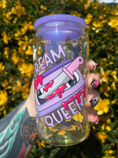 Scream Queens Libbey Glass Cup With Straw