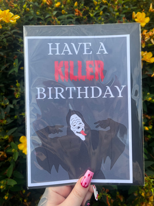 Scary Movie Birthday Card