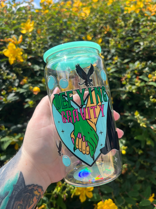 Two Sides of Oz Glass Cup