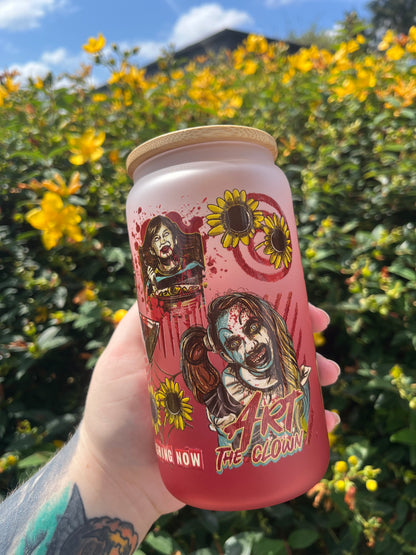 Art The Clown Glass Cup