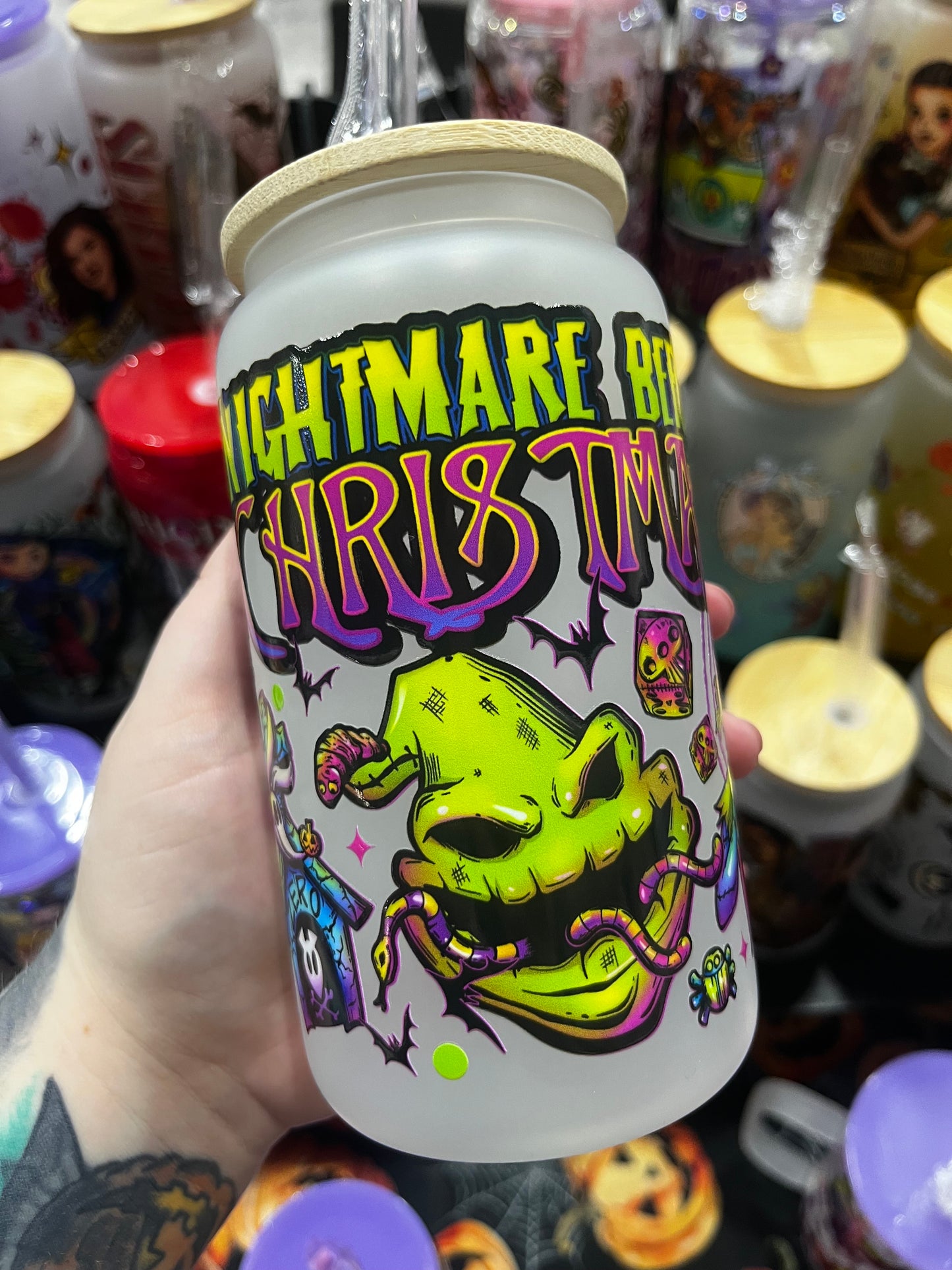 Nightmare Before Christmas Glass Cup