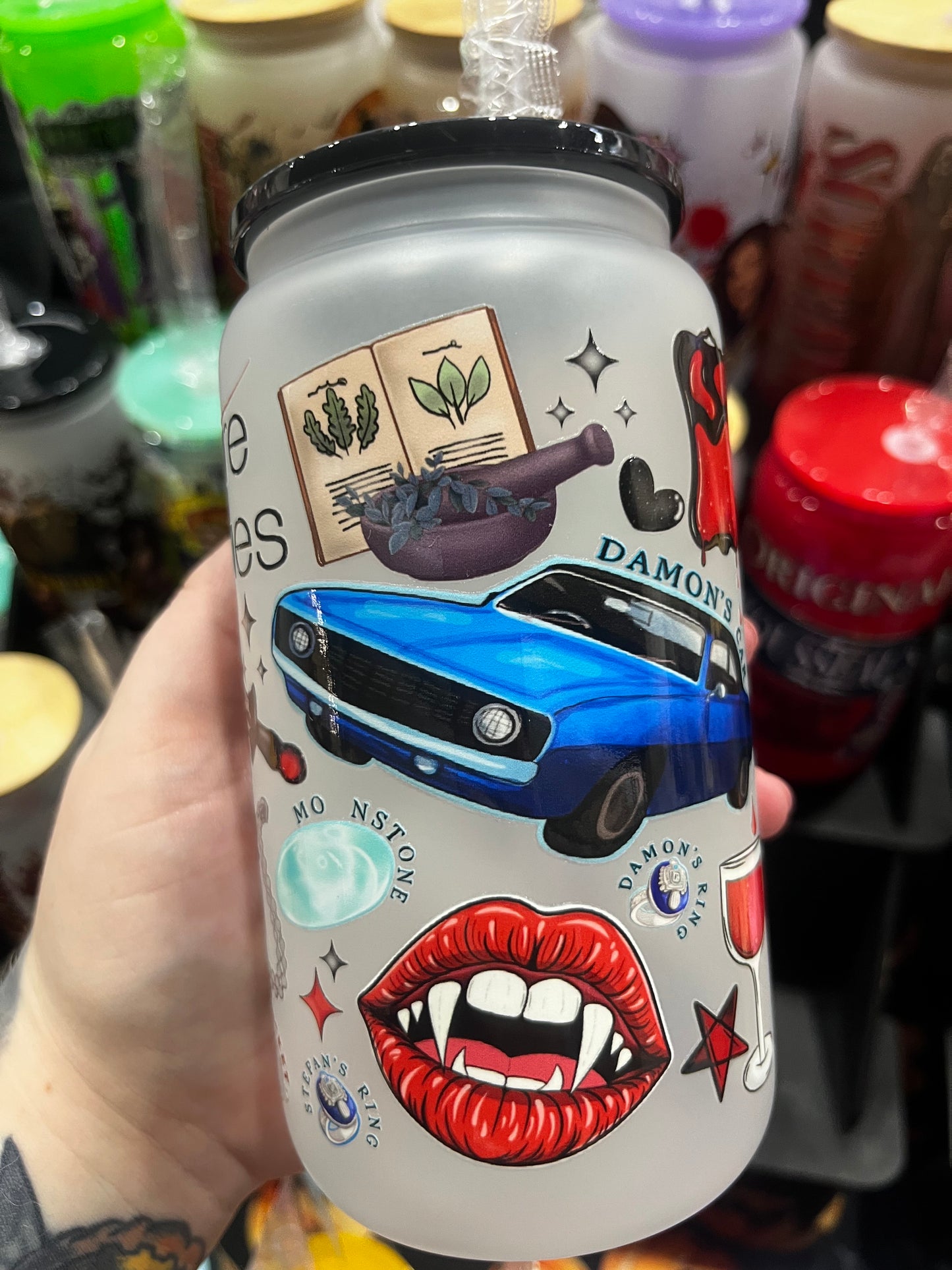 Mystic Falls TVD Glass Cup