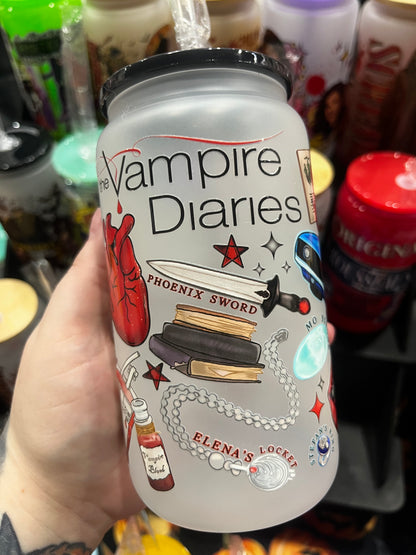 Mystic Falls TVD Glass Cup