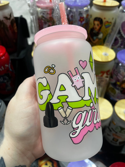 Sims Gamer Girl Glass Cup